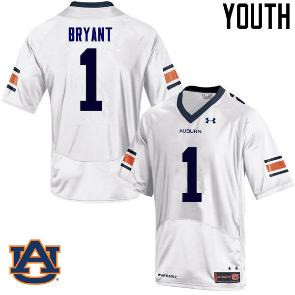 Youth Auburn Tigers #1 Big Cat Bryant College Football Jerseys Sale-White